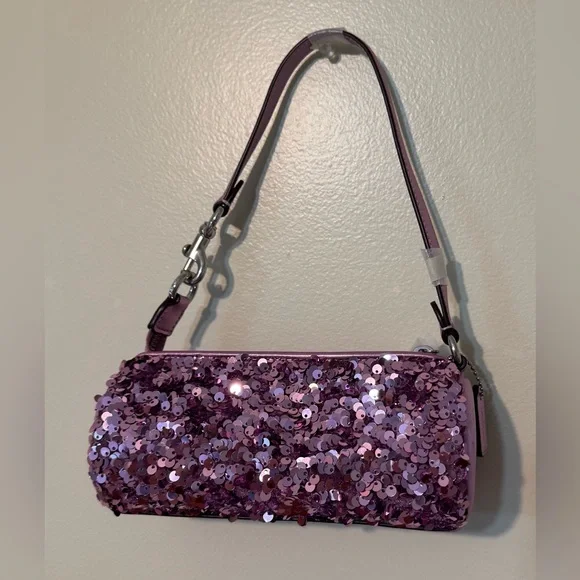 NWOT Coach Nolita Barrel Bag Lilac Sequins - Picture 8 of 8